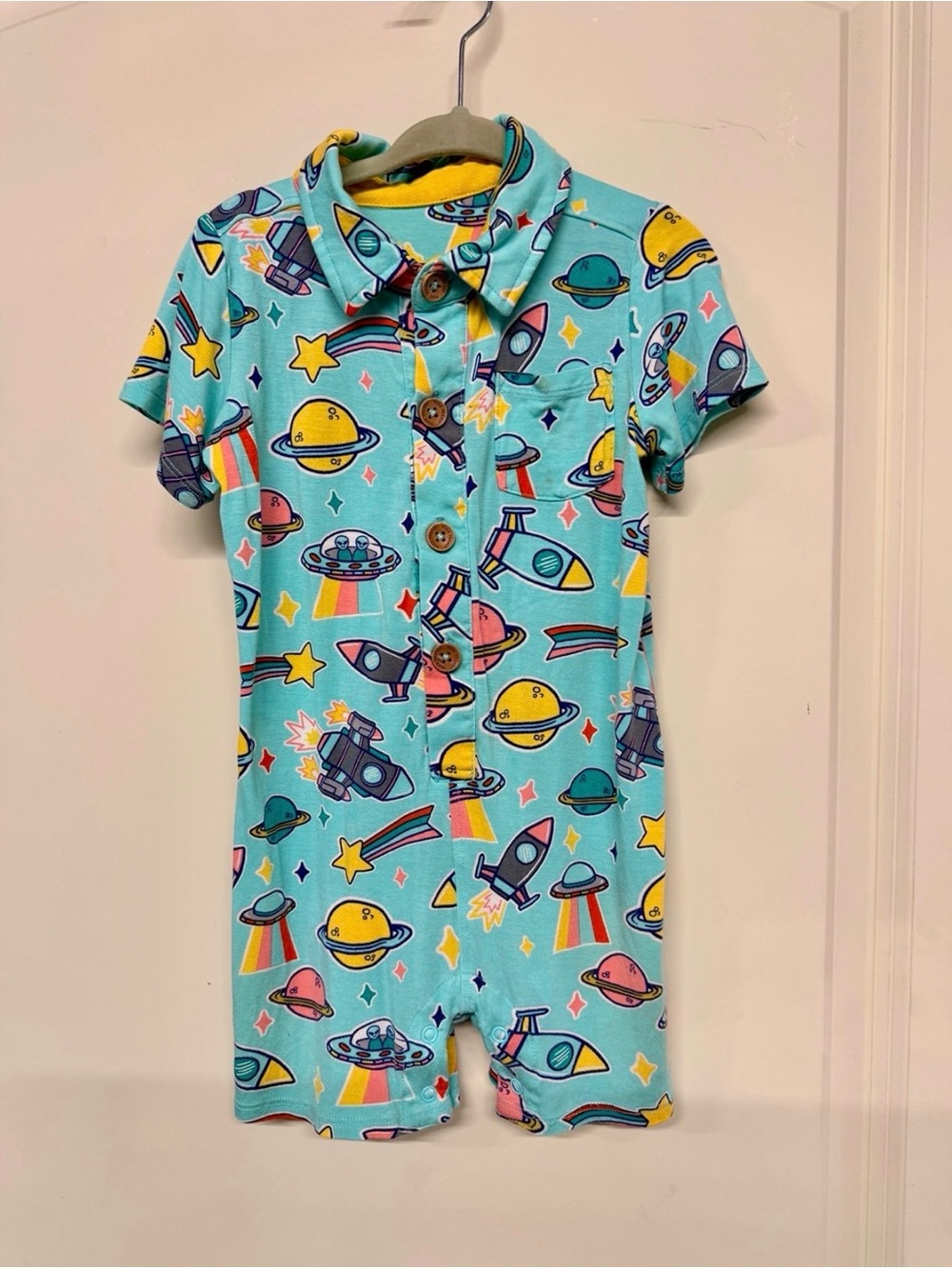 Posh Peanut  Space Rocket Short Sleeve One-Piece